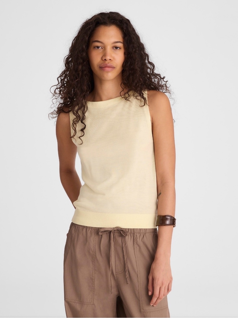 Madewell Boatneck Sleeveless Sweater